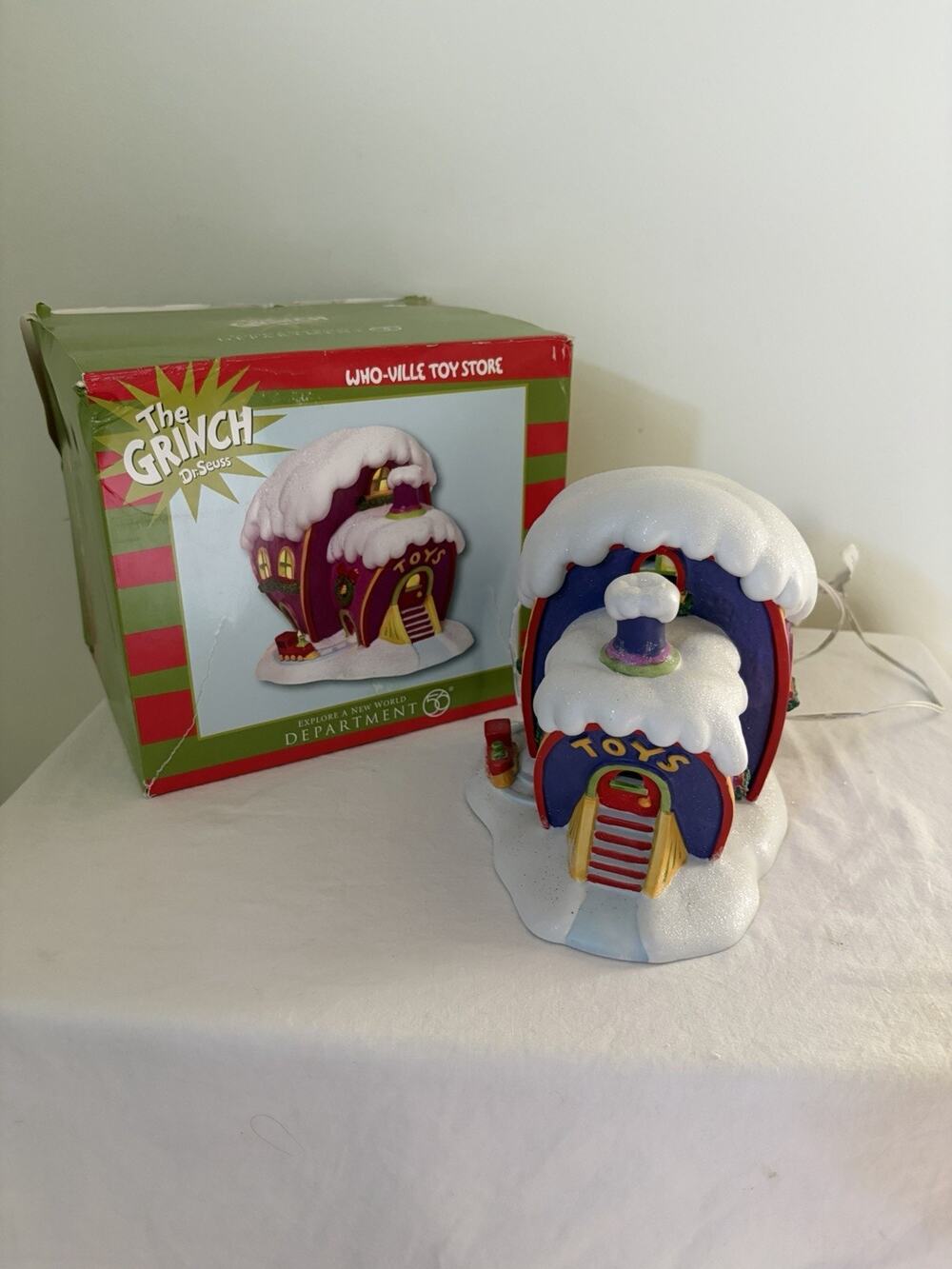 Who-Ville TOY SHOP Department 56 DR SEUSS The Grinch Christmas Village Toy Store
